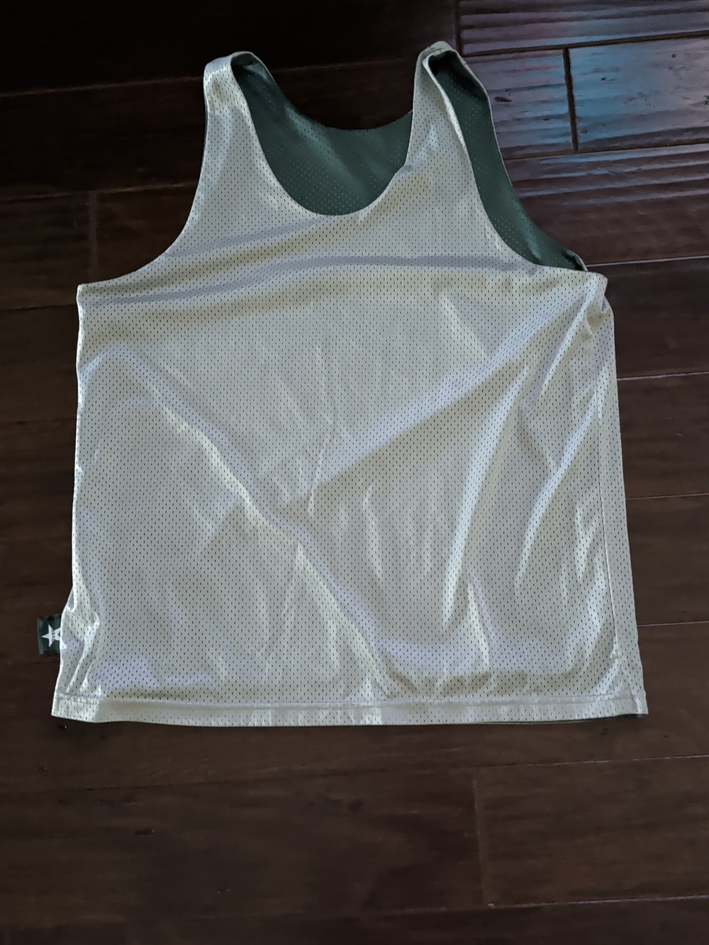 Vintage Converse Mesh Spellout Green REVERSIBLE GREY BLANK TANKTOP - Picture 6 of 8